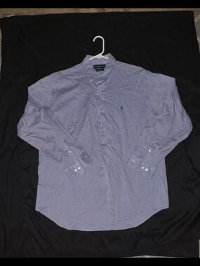 Polo by Ralph Lauren Men's Pale Blue Button-Down Dress Shirt